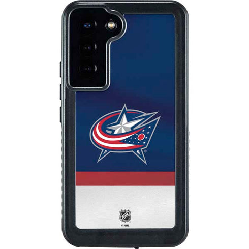 NHL Columbus Blue Jackets Alternate Jersey Galaxy S24 Plus Waterproof Case